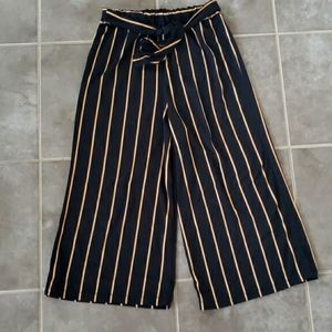 Ardene striped black pants with belt